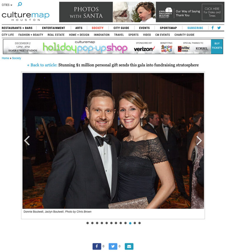 Donnie Boutwell and Jaclyn Boutwell photographed at the JDRF Promise Ball gala, CultureMap Houston
