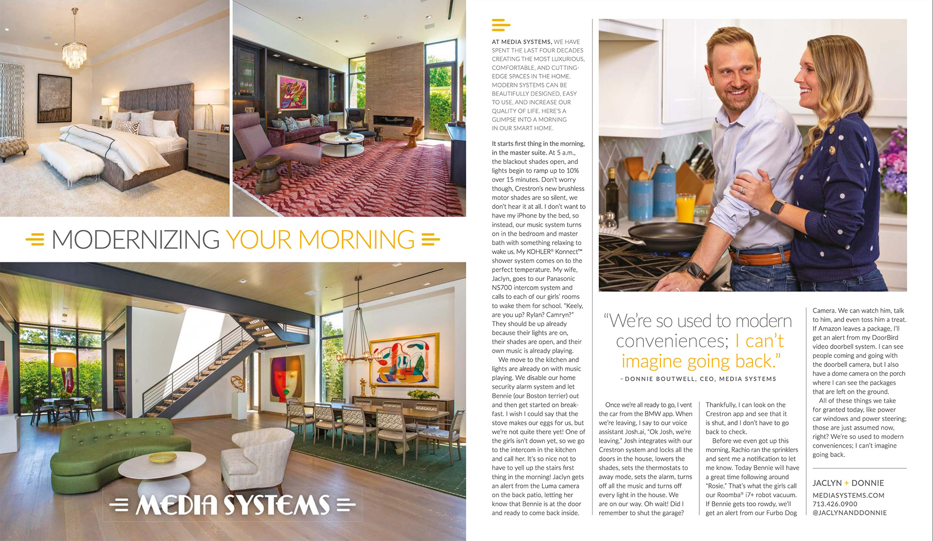 Modernizing Your Morning - Luxa Magazine Spread