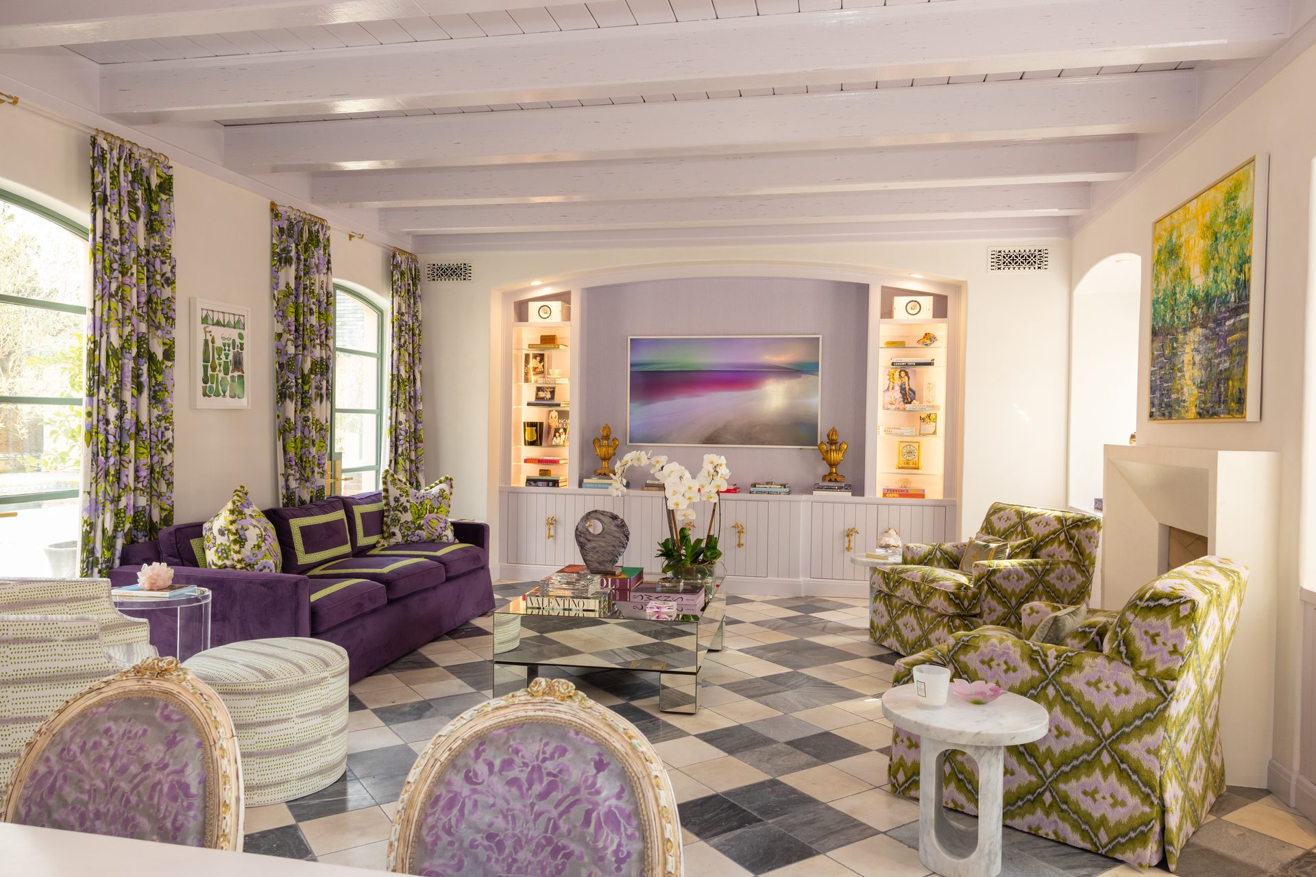 Interior detail at The Redbird House, a historic River Oaks estate with technology by Media Systems